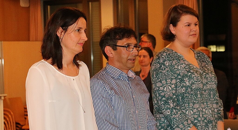 Neu im Einwohnerrat: (v.l.) Judith Gähler (FDP), Serafino Mannarino (CVP) und Mia Kicki Gujer (SP). Foto: bär