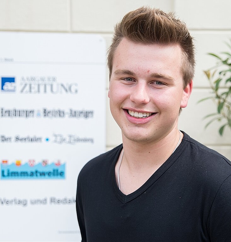 Tristan Scherer aus Wettingen absolviert im Moment seine Lehre bei den AZ Medien. (Barbara Scherer)