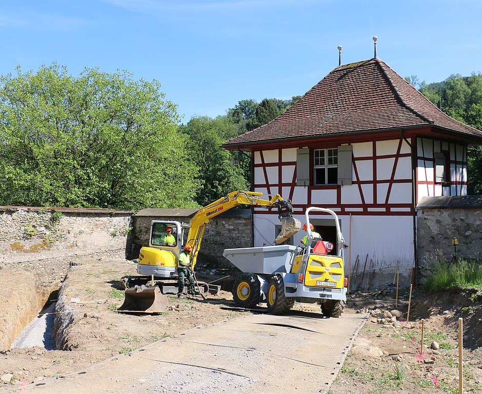 Der historische Garten im Wettinger Kloster wird seiner ursprünglichen Gestaltung zugeführt. (Melanie Bär)
