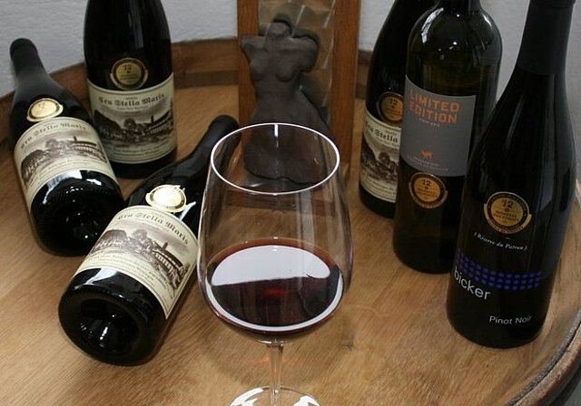 Ausgezeichnete Weine aus der Region: links der Goldmedaillengewinner «Stella Maris 2011».Foto: ska