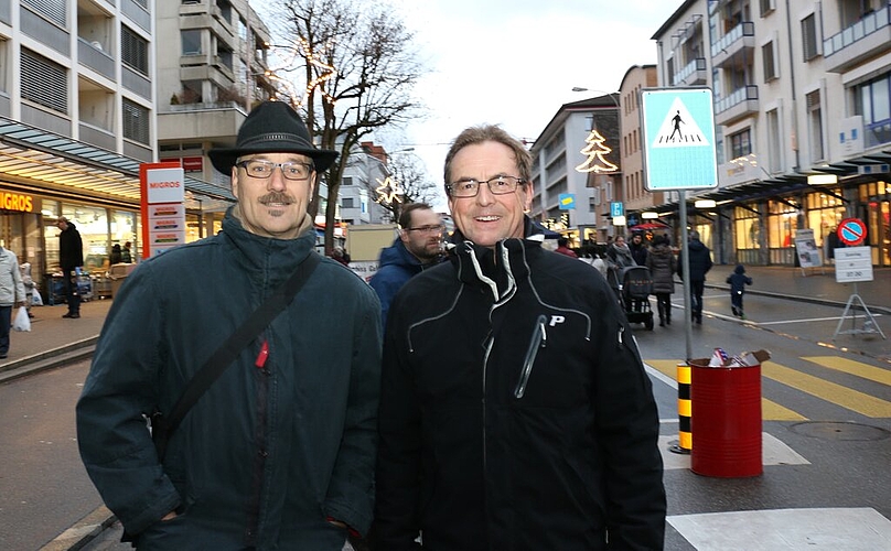HGV-Co-Präsident Fritz Krähenbühl und Unternehmer Heinz Germann. HGV-Co-Präsident Fritz Krähenbühl und Unternehmer Heinz Germann.
