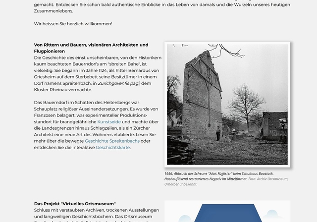 Spreitenbachs Geschichte soll auch online zugänglich werden. zVg