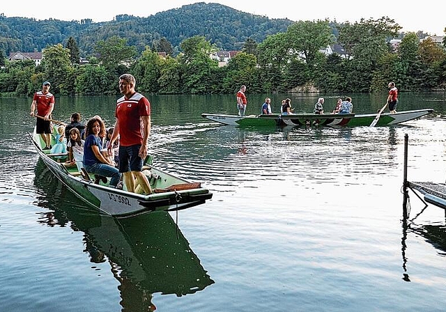 Der Fährbetrieb des Limmatclubs Baden (LCB) wird rege benützt.gk