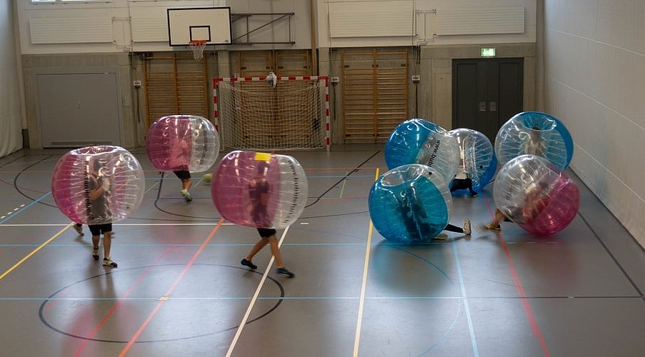 Spass <em>haben, das steht beim Bubbleball im Vordergrund. </em>
