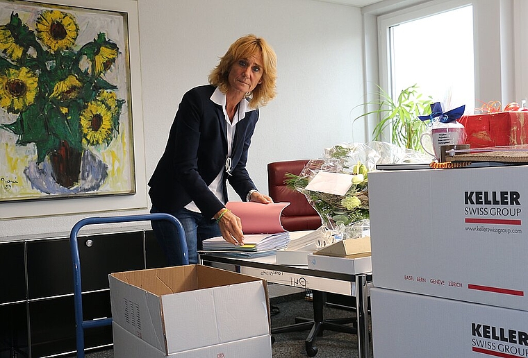 Susanne Voser räumt am Freitag ihr Büro im Gemeindehaus Neuenhof. Melanie Bär