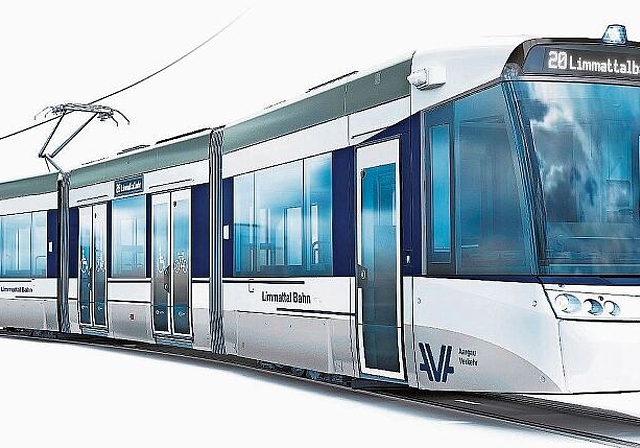 Visualisierung der künftigen Limmattalbahn. zVg