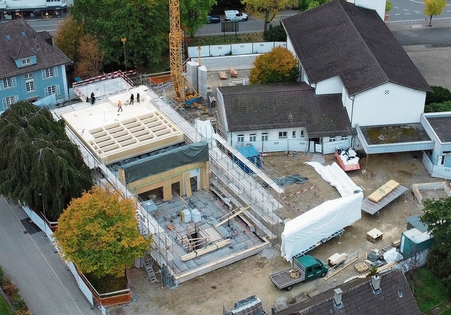 Lägernstrasse Wettingen: Es wird ein neues Kirchgemeindehaus gebaut. zVg