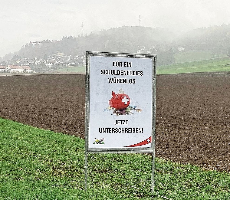 Die Schilder der SVP gaben bereits im Vorfeld zu reden. zVg