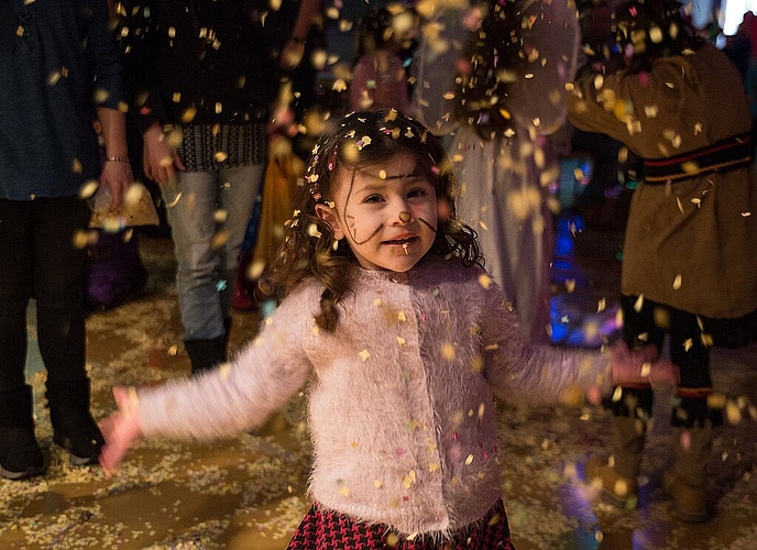 Obwohl der Umzug ausfiel, hatten die Kinder am Ball viel Spass.
