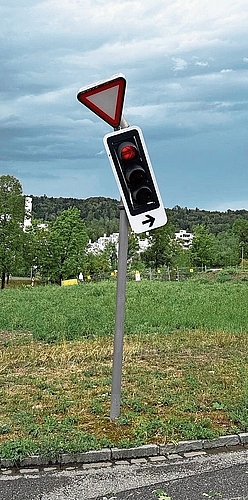 Demoliertes Lichtsignal.Bild: zVg/Repol Demoliertes Lichtsignal.Bild: zVg/Repol