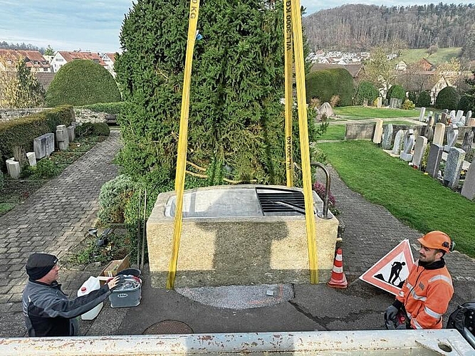 Rücktransport auf den Friedhof. zVg