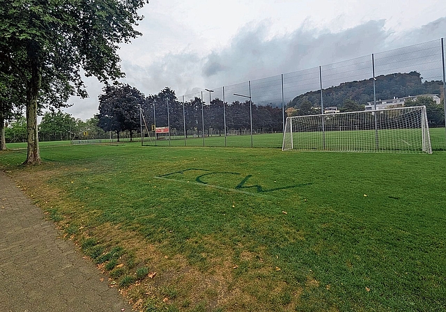 Sportplatz Kreuzzelg: Hier soll ein Kunstrasen verlegt werden.  Claudia Laube/BT