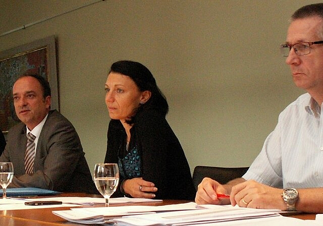 V.l.: Martin Frei, Markus Dieth, Yvonne Feri und Urs Blickenstorfer. Foto: ska