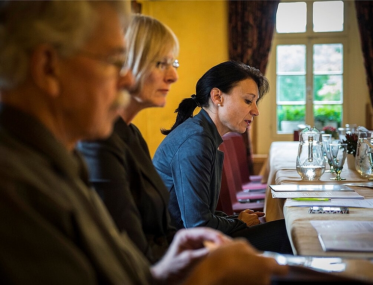 Präsentieren das Altersleitbild Hermann Graf, Lilo Jud und Yvonne Feri (v.l.)Foto: ab