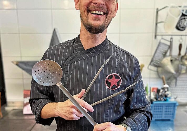 Remo Scholz feiert mit seinem veganen Spreitenbacher Catering «Ché Vegara» das 10-Jahr-Jubiläum.Sibylle Egloff