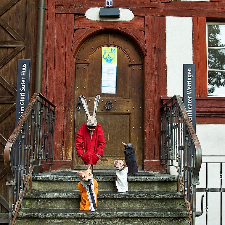 Der Hase und seine Freunde aus dem Stück «Das Gold des Hasen». Foto: zVg