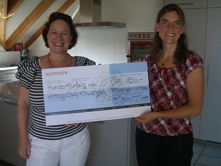 Der Mittagstisch in Killwangen darf sich über 150 Franken freuen.
