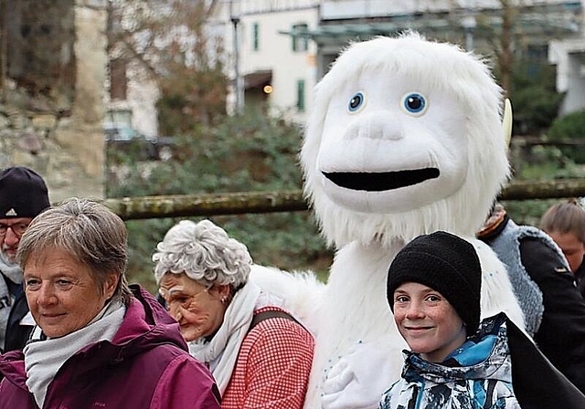 Ein Yeti auf Abwegen brachte Kinderaugen zum Funkeln.   rfb
