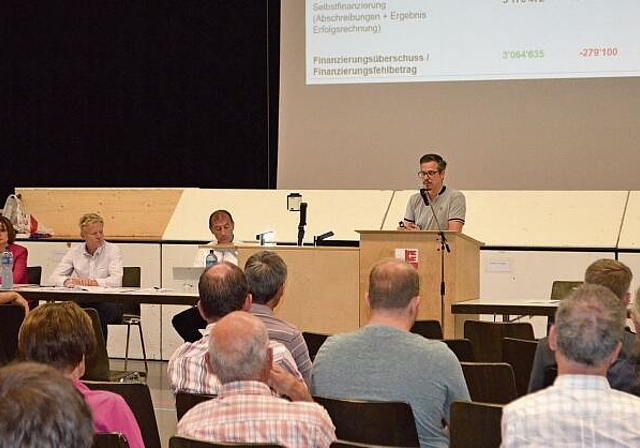 Gemeinderat Lukas Wopmann präsentiert die Jahresrechnung 2022.Irene Hung-König