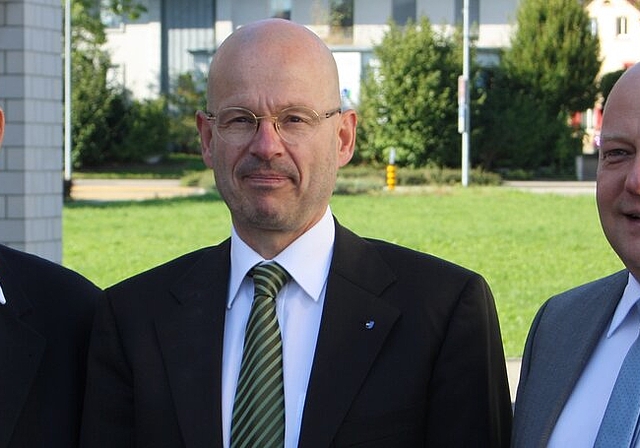 Einig über Uneinigkeit: (v.l.)Gemeindeammann Killwangen, Werner Scherer, Projektleiter Markus Leimbacher und Gemeindepräsident Spreitenbach,Valentin Schmid. Foto: se
