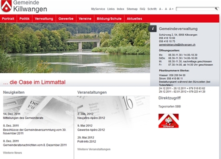 Die neue Homepage ist frisch und übersichtlich. Foto: zVg

