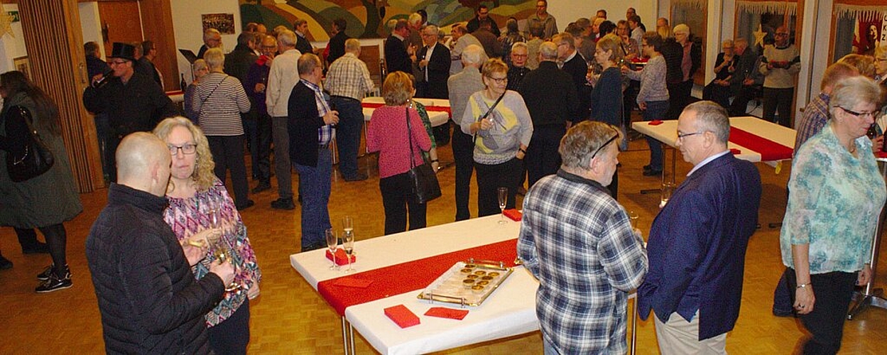 Der Neujahrsapéro fand im katholischen Pfarreiheim statt.