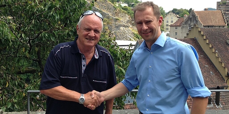 Daniel Notter (r.) hat per 1. August das Präsidium der IG Wettingen an Bruno Wolf übergeben. Foto: zVg