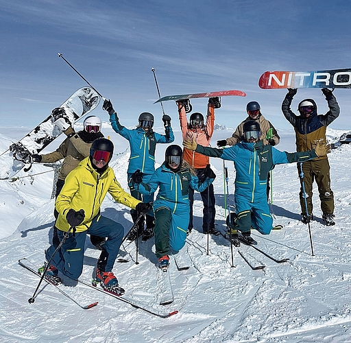 Auf den Pisten kommen sie voran mit Ski, Telemarkski und Snowboard. zVg Auf den Pisten kommen sie voran mit Ski, Telemarkski und Snowboard. zVg