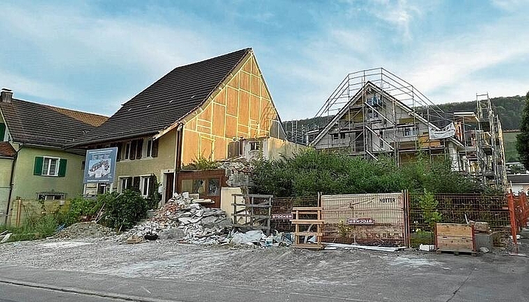 Murihof Noch immer steht die Baustelle an der Dorfstrasse still. bär