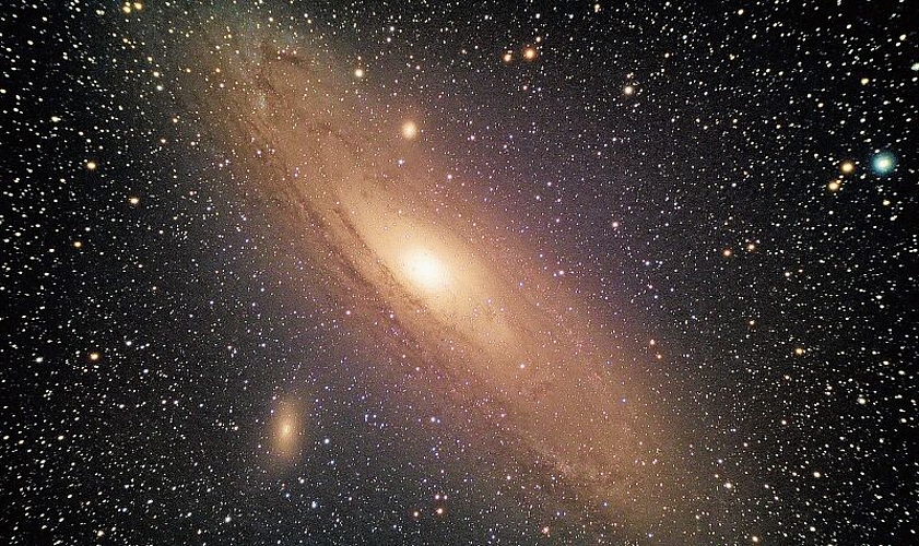 Die unserer Milchstrasse nächste Spiralgalaxie M31, auch Andromedanebel genannt. Lukas Schmid