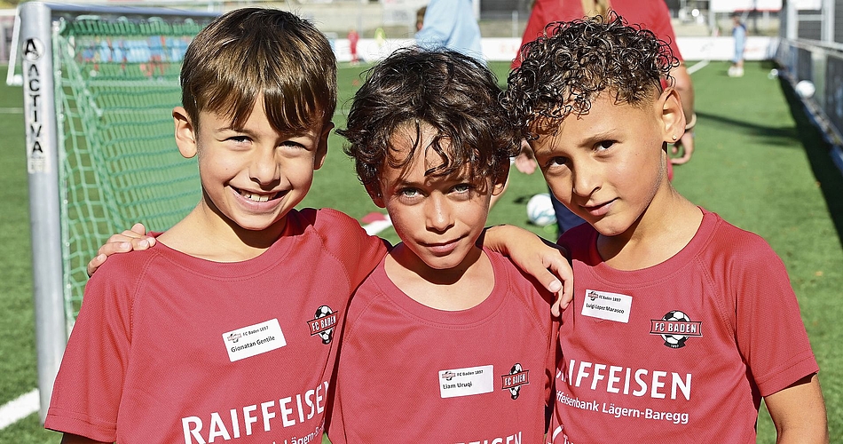 Trainieren wie die Profis (v.l.): Gionatan Gentile, Liam Uruqi und Luigi Lopez Marasco.