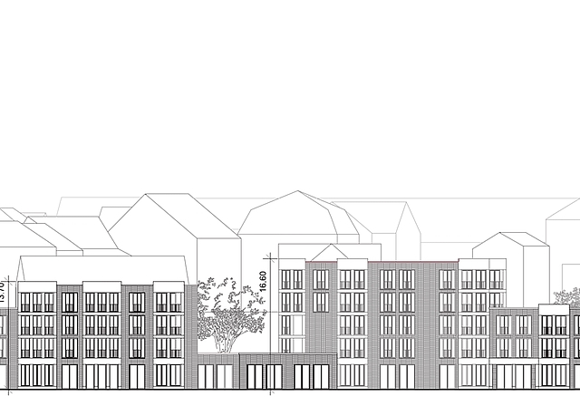 Ansicht West des geplanten Alterszentrums. Illustration zVg
