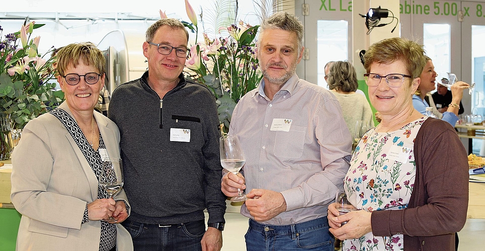 Die Unternehmer Bea und Rolf Aellig sowie Markus und Monika Kieser.