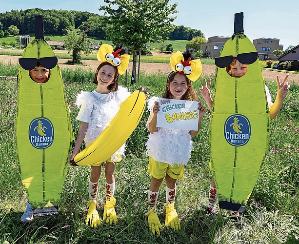 Das Chicken-Banana-Team sorgte für Aufsehen.Gaby Kost
