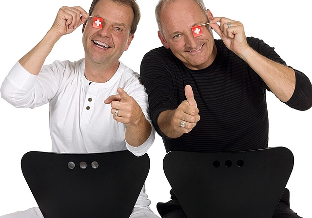 Comedyduo Sutter &amp; Pfändler gastiert in Neuenhof. Foto: zVg