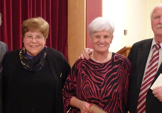 Jubilare 2016 Antonius-Chor (v.l.): Thomas Schacher, Agnes Regensburger, Ingrid Hassler und Walter Würsch. Foto: zVg