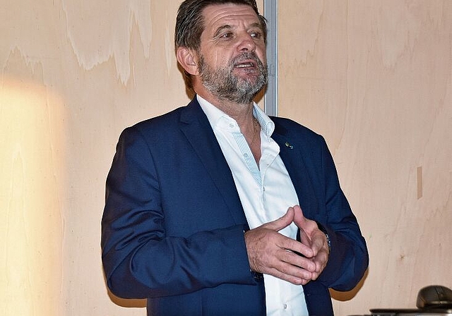 Referent Alfons Paul Kaufmann, Grossrat und Unternehmer. (Bild: Stefan Biedermann)