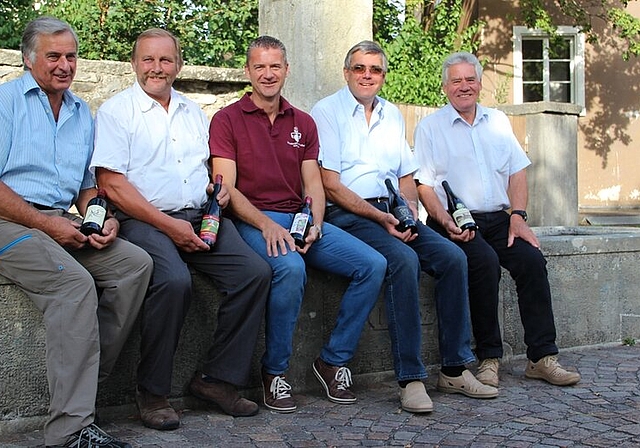 V.l.: Paul Steimer, Hubert Egloff, Roland Michel, Meinrad Steimer und Christian Voser. cf