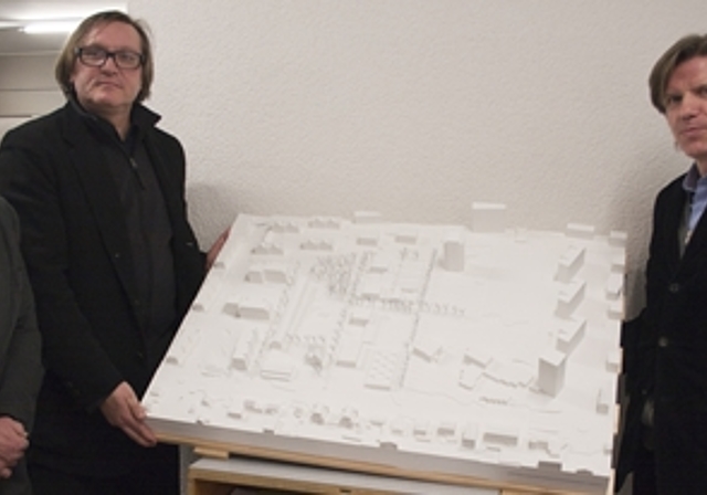 V.l.n.r.: Vizegemeindeammann und Gemeinderat Hanspeter Benz, Beat Waeber und Daniel Dickenmann.Foto: sa

