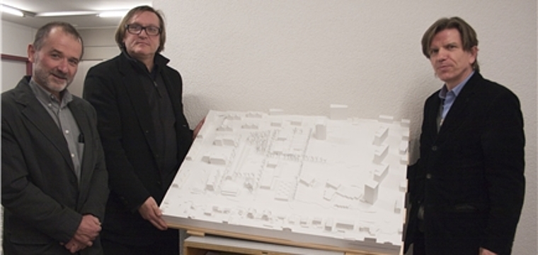 V.l.n.r.: Vizegemeindeammann und Gemeinderat Hanspeter Benz, Beat Waeber und Daniel Dickenmann.Foto: sa