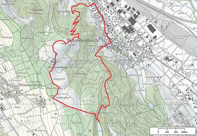 Die Zusatzroute «Rotel» führt als Rundweg von Spreitenbach zum Egelsee. Foto: zVg