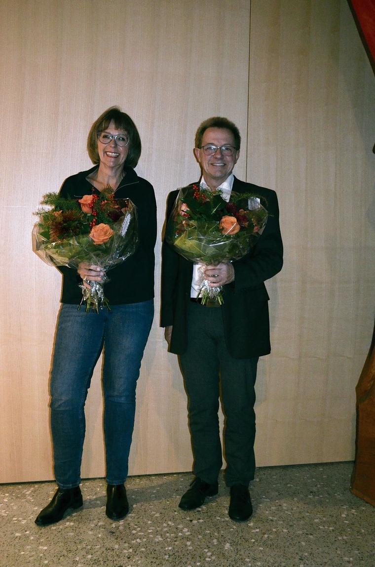 Treten zurück: Petra Kuster Gerny und Martin Uebelhart. Irene Hung-König