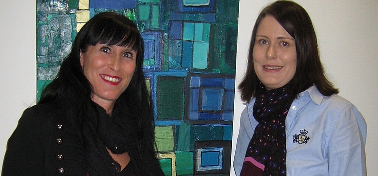 Werke von Daniela Knoblauch und Katja Gantenbein in der Gemeindegalerie. Foto: zVg