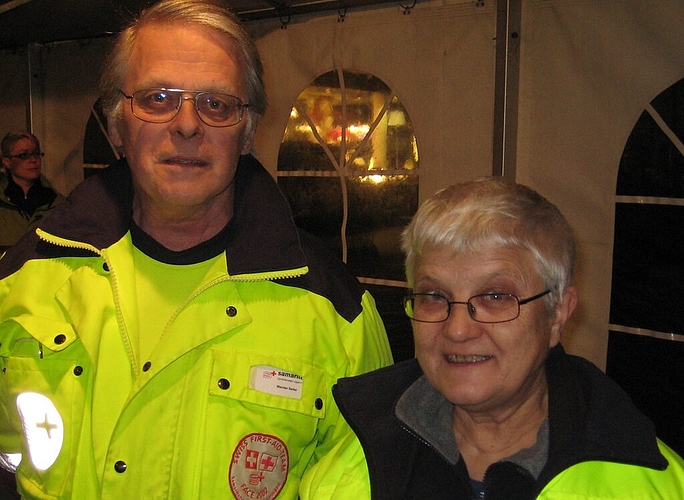 Vom Samariterverein Werner Seiler und Martha Moosmann.
