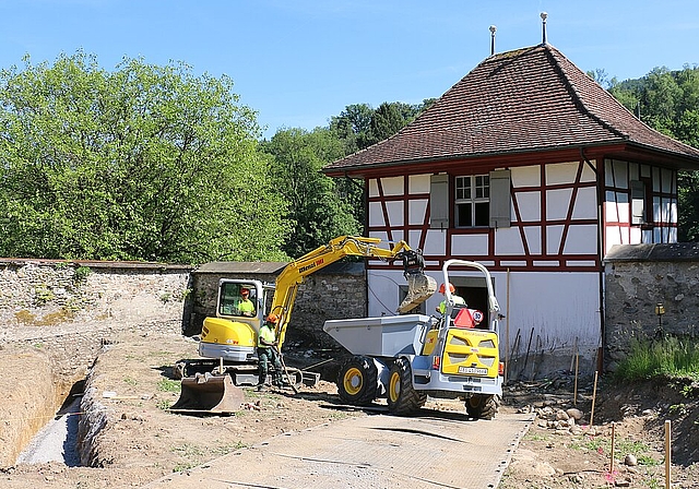 Der historische Garten im Wettinger Kloster wird seiner ursprünglichen Gestaltung zugeführt. (Melanie Bär)
