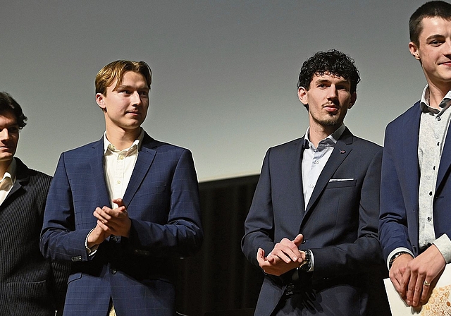 Sie sind U-21-Europameister im Hallenhockey: (v.l.) Alessio Brunold, Max Fischbach, Timo Graf, Jens Flück.Alexander Wagner