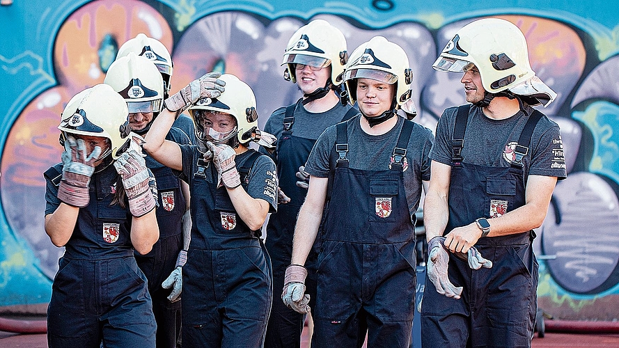 Das Team Würenlos ist bereit für den Wettkampf.