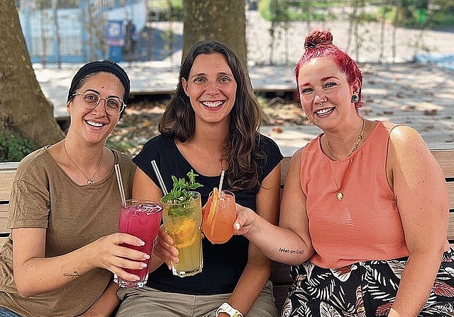 Die Gründerinnen (v.l.) Sonia Blösch, Lorena Oliveri und Larissa Caggiano. zVg