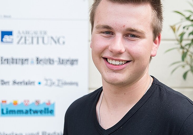 Tristan Scherer aus Wettingen absolviert im Moment seine Lehre bei den AZ Medien. (Barbara Scherer)