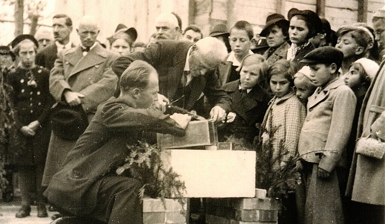 Grundsteinlegung der reformierten Kirche Wettingen. Foto: zVg